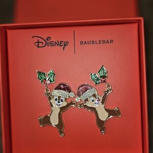 NWT Disney BAUBLEBAR Chip & Dale Holiday Earrings